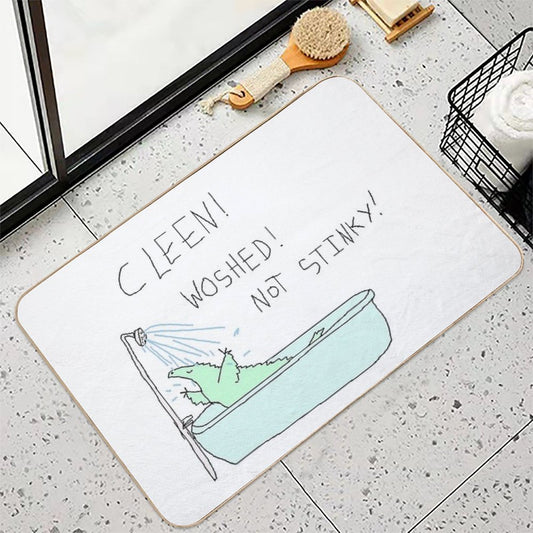 Clean! Washed! Not Stinky! Bath Mat