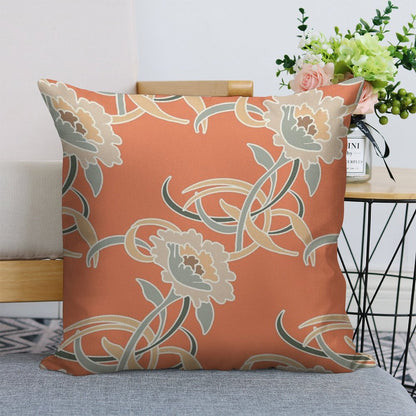 Golden Girls Couch Pattern Linen Throw Pillow Cover