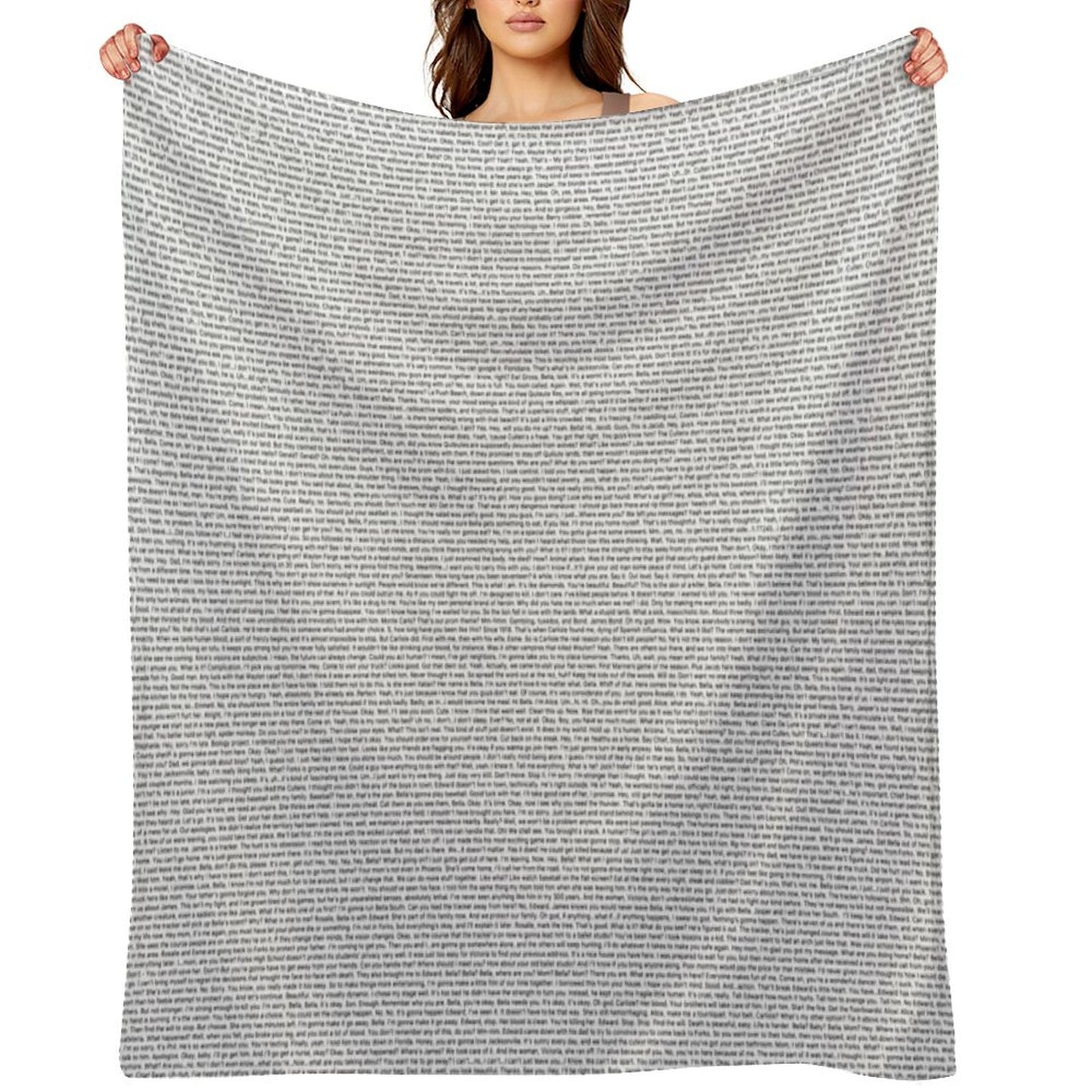 Entire Twilight Movie Script Throw Blanket