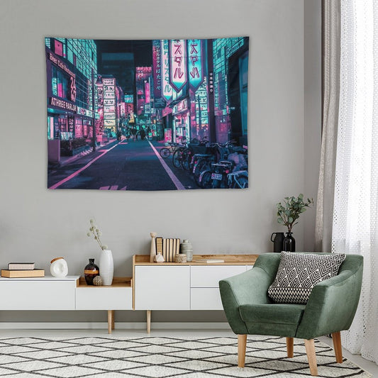 Tokyo - A Neon Wonderland Tapestry