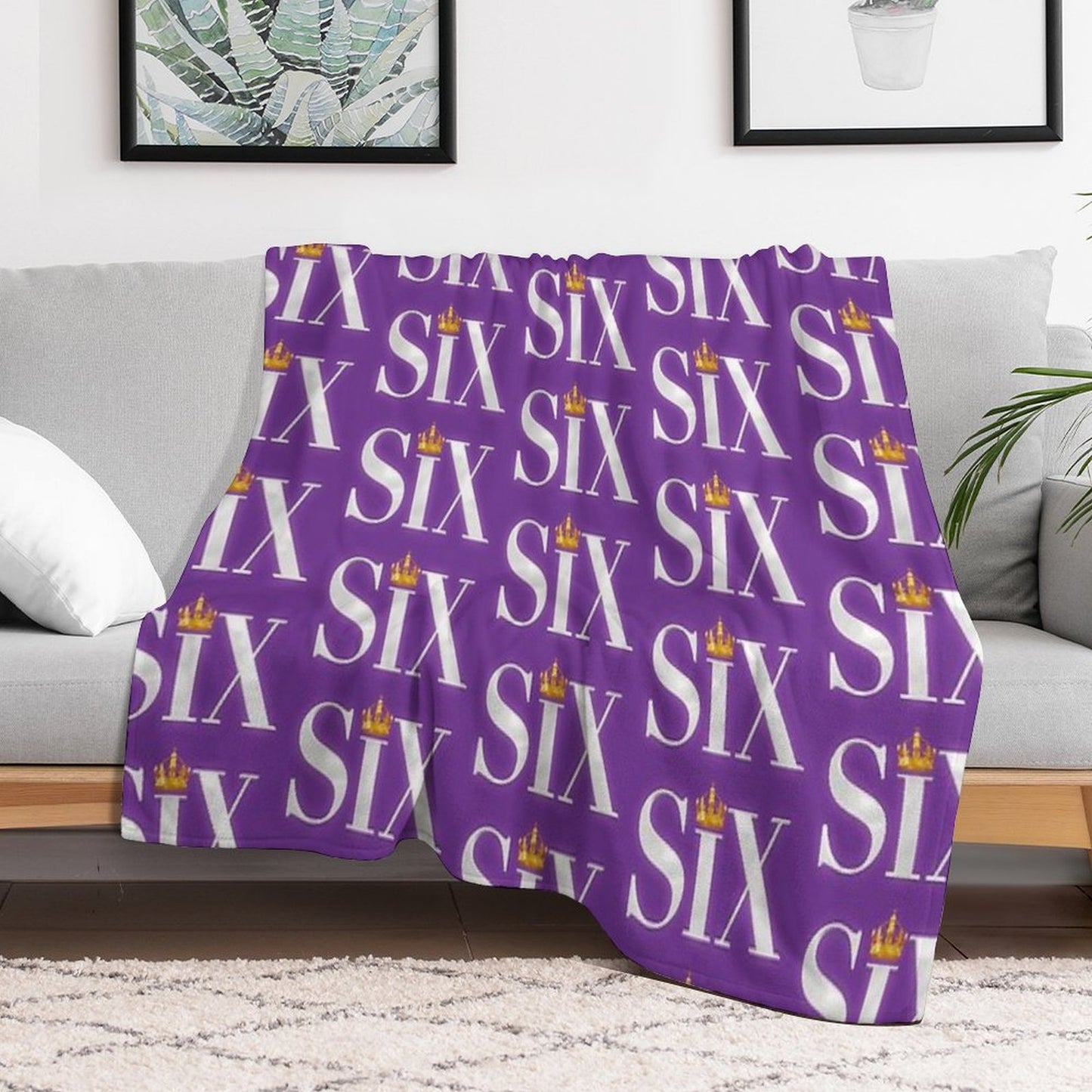 Six The Musical Logo Throw Blanket