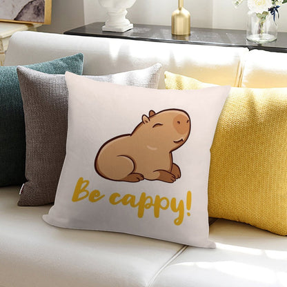 Cute Capybara, Be Cappy! Like A Capybara, Capy Soft Anti-Pilling Throw Pillow