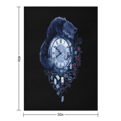 Time in Wonderland Throw Blanket