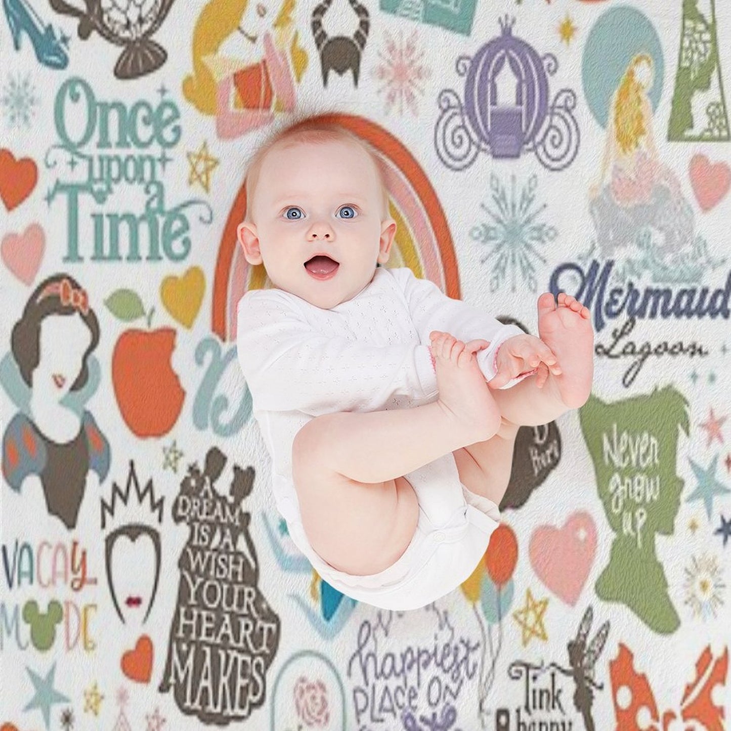 Vacay Inspired Vacation Graphic Tee Throw Blanket