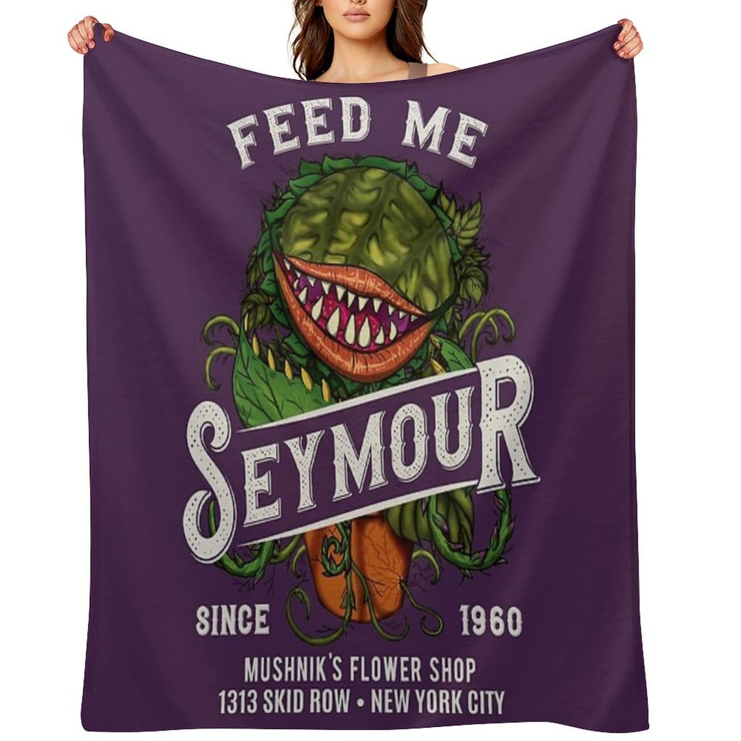 Feed Me Seymour Throw Blanket