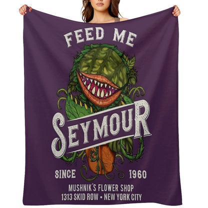 Feed Me Seymour Throw Blanket