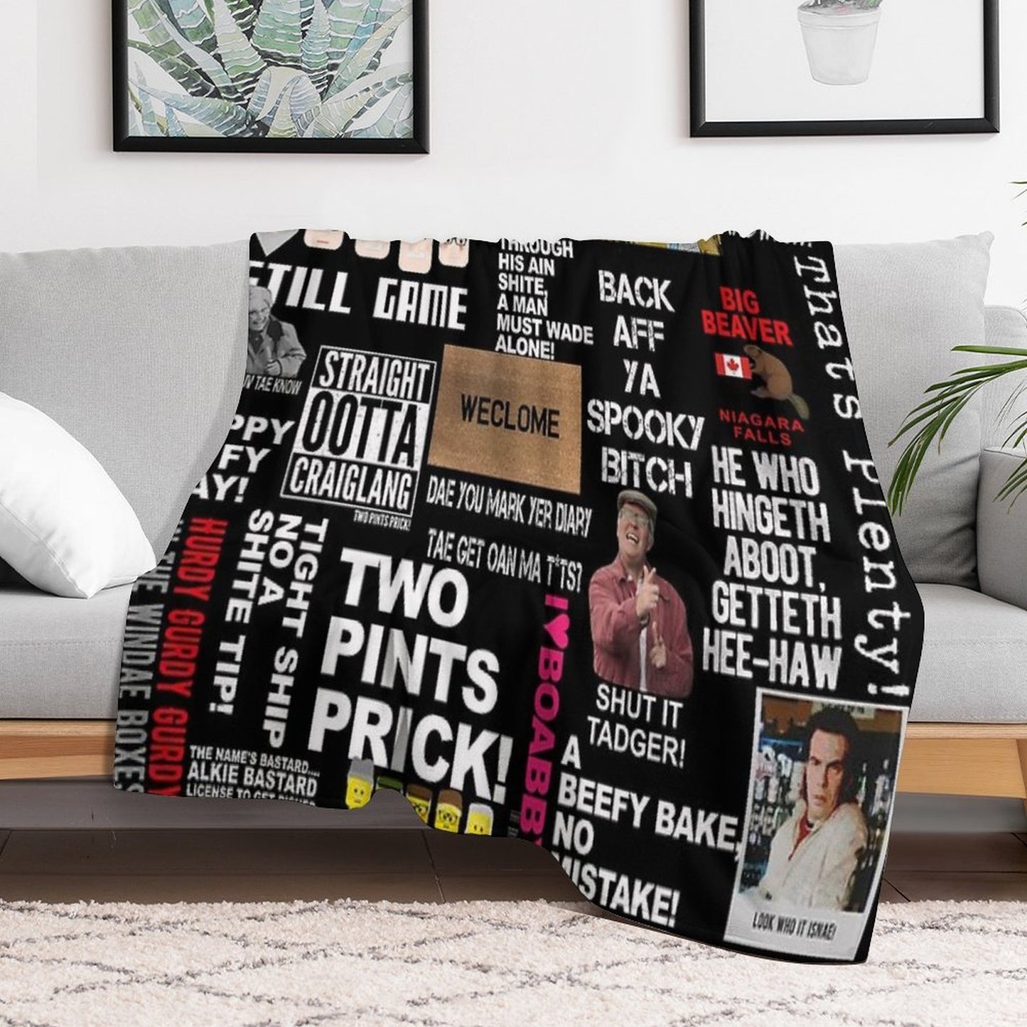 Still Game Scrap Book Throw Blanket