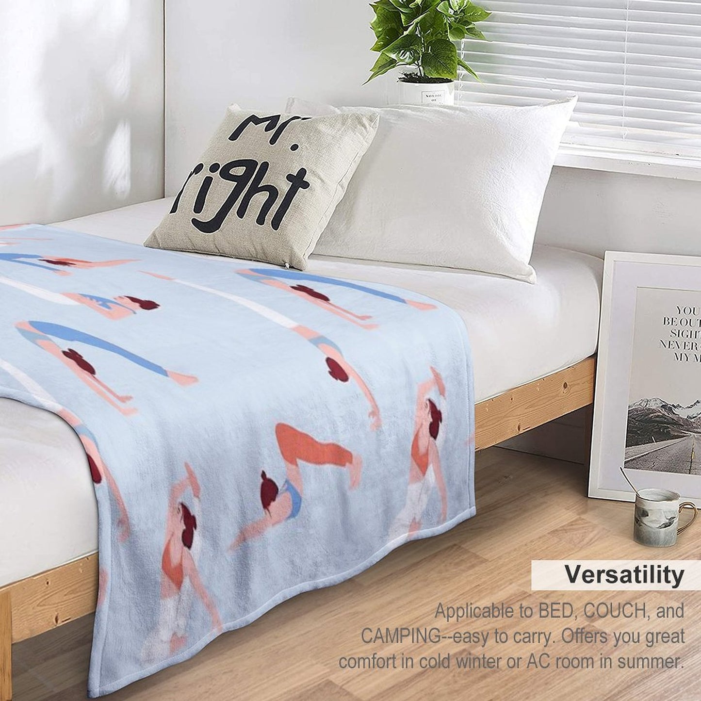 Doing Yoga Girls Throw Blanket