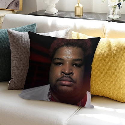 Mario Judah Looking FIRE Soft Reinforced Edging Throw Pillow