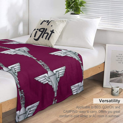 Parachute Regiment Cap Badge Throw Blanket