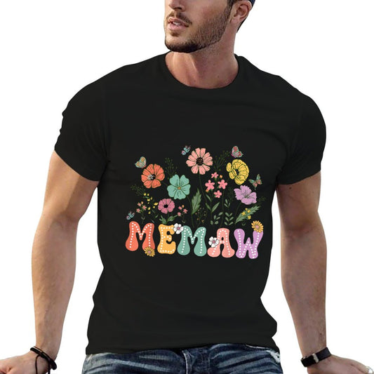 Memaw Mothers Day For Grandma Wildflower Floral Women T-Shirt
