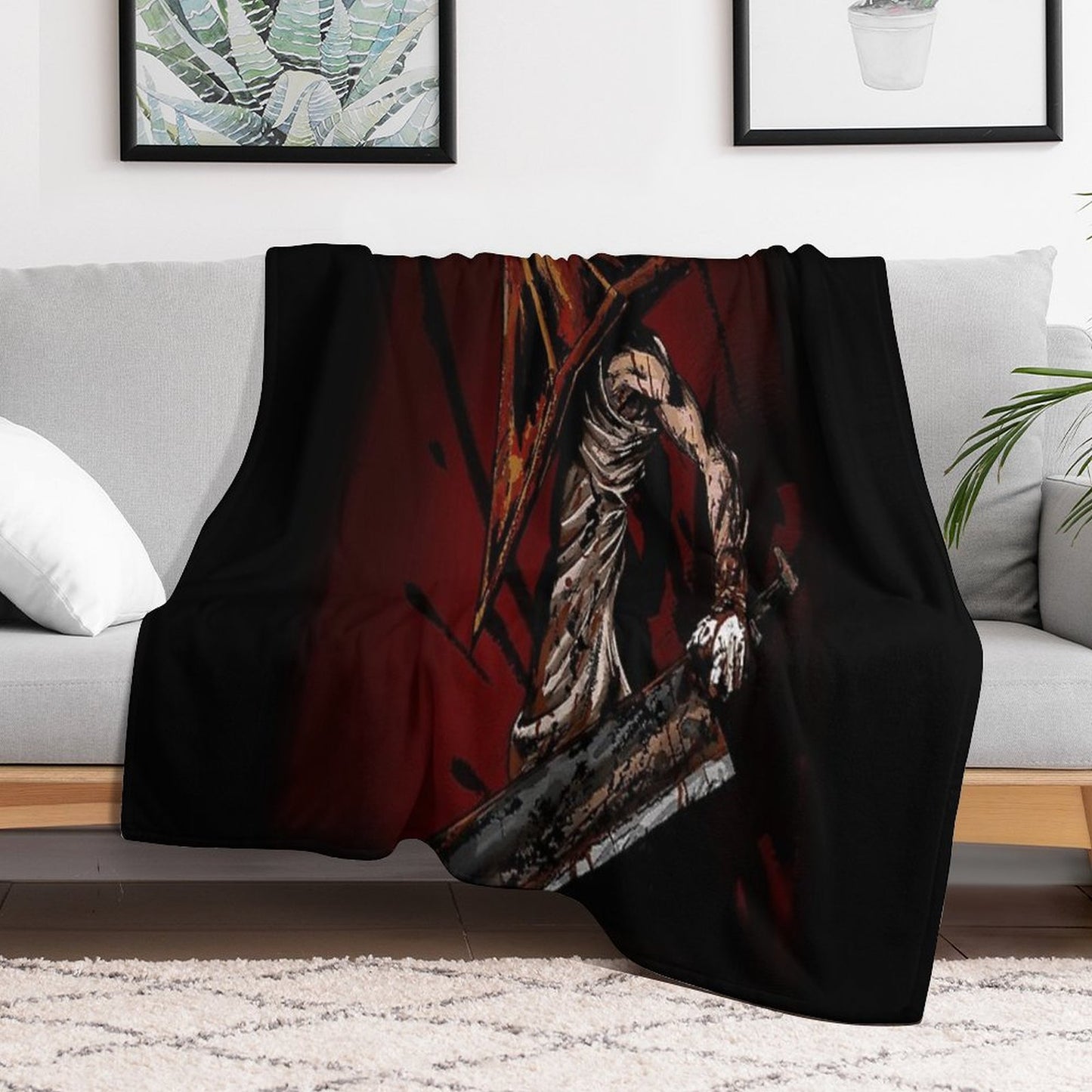Pyramid Head Throw Blanket