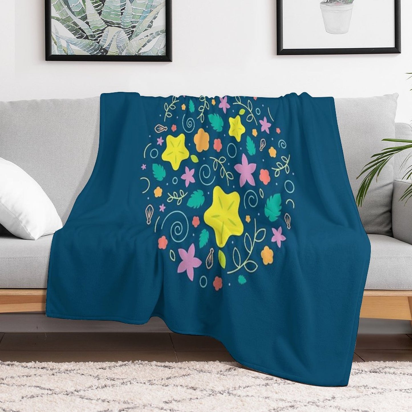 Destiny Pattern - Dark Throw Blanket