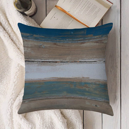 Beach Decor Five Stripes Linen Throw Pillow Cover