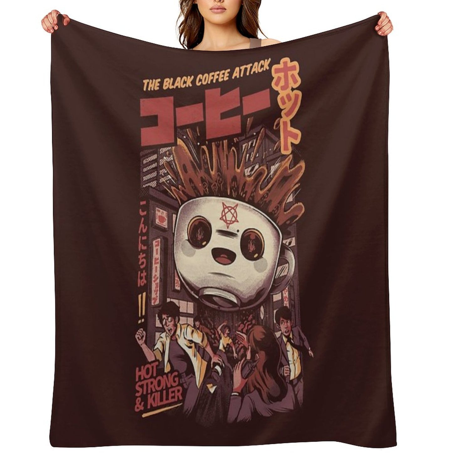 Black Magic Coffee Throw Blanket