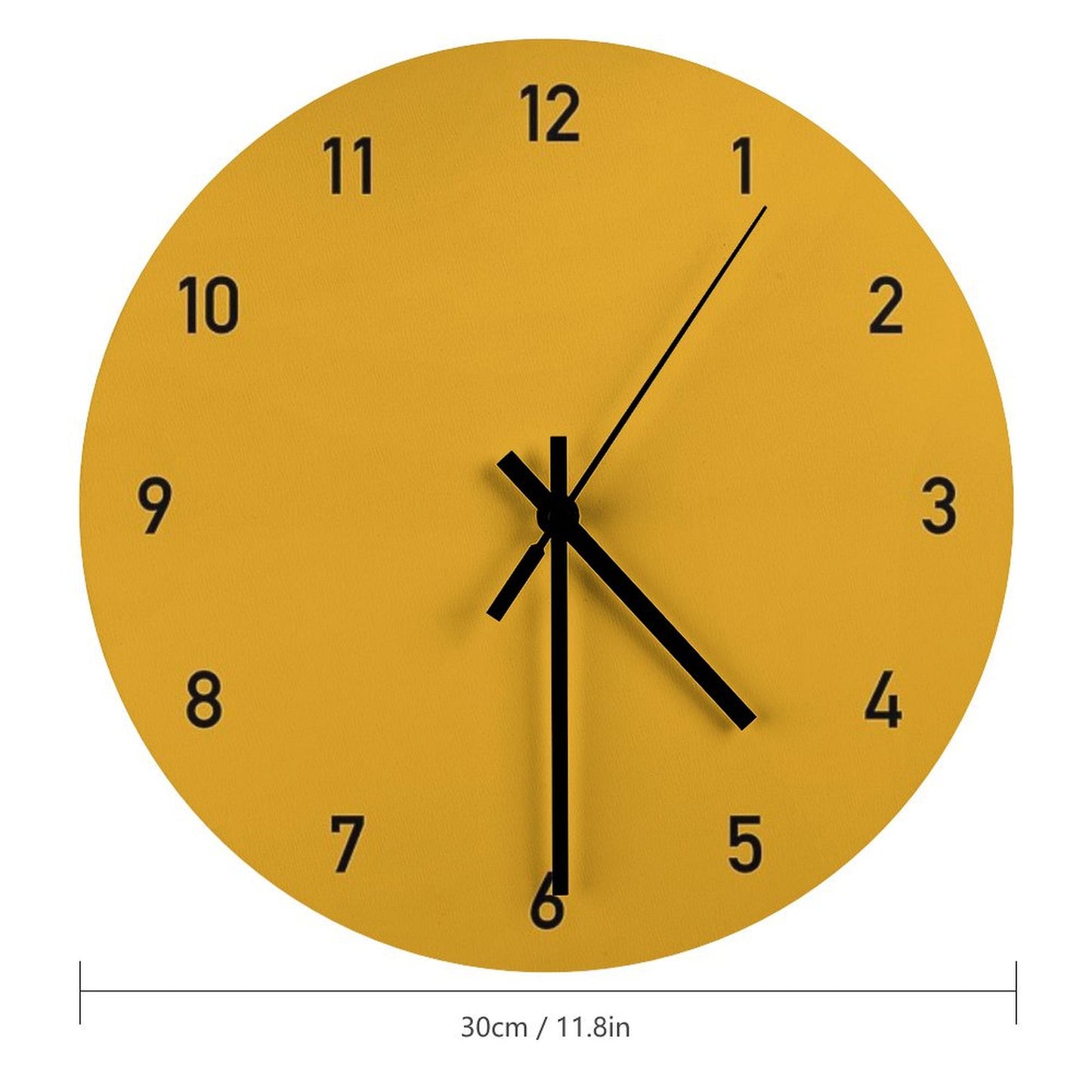 Clock Numbers Mustard 2 Wall Clock