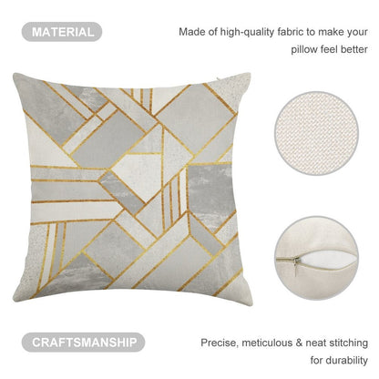 Gold City Linen Throw Pillow Cover