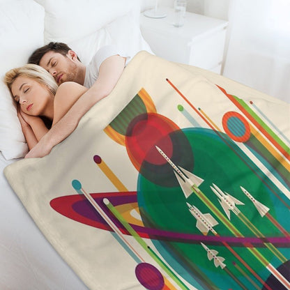 NASA JPL Space Tourism A Once in A Lifetime Getaway Throw Blanket