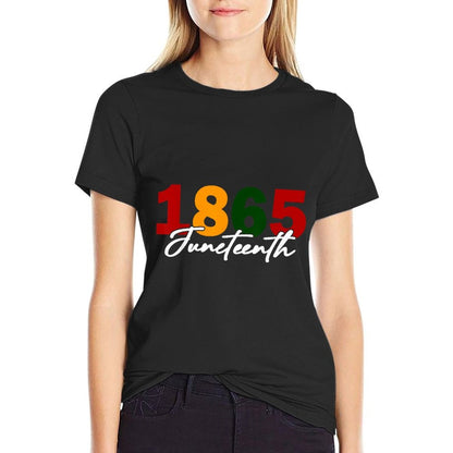 Juneteenth 2025 Women Men African American Juneteenth 1865  Cotton T-Shirt