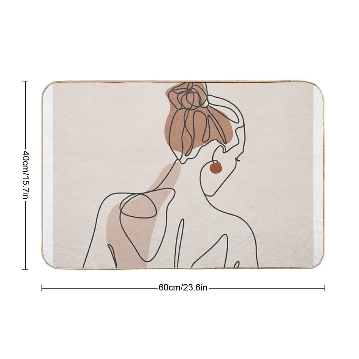 Line Woman Body Bath Mat