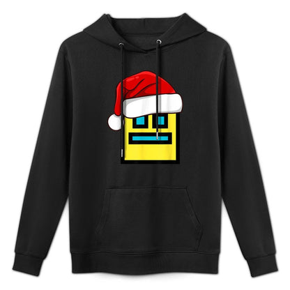 Dash Geometry Repeat Christmas Santa Hat Game Video Gamer Unisex Design Hoodie
