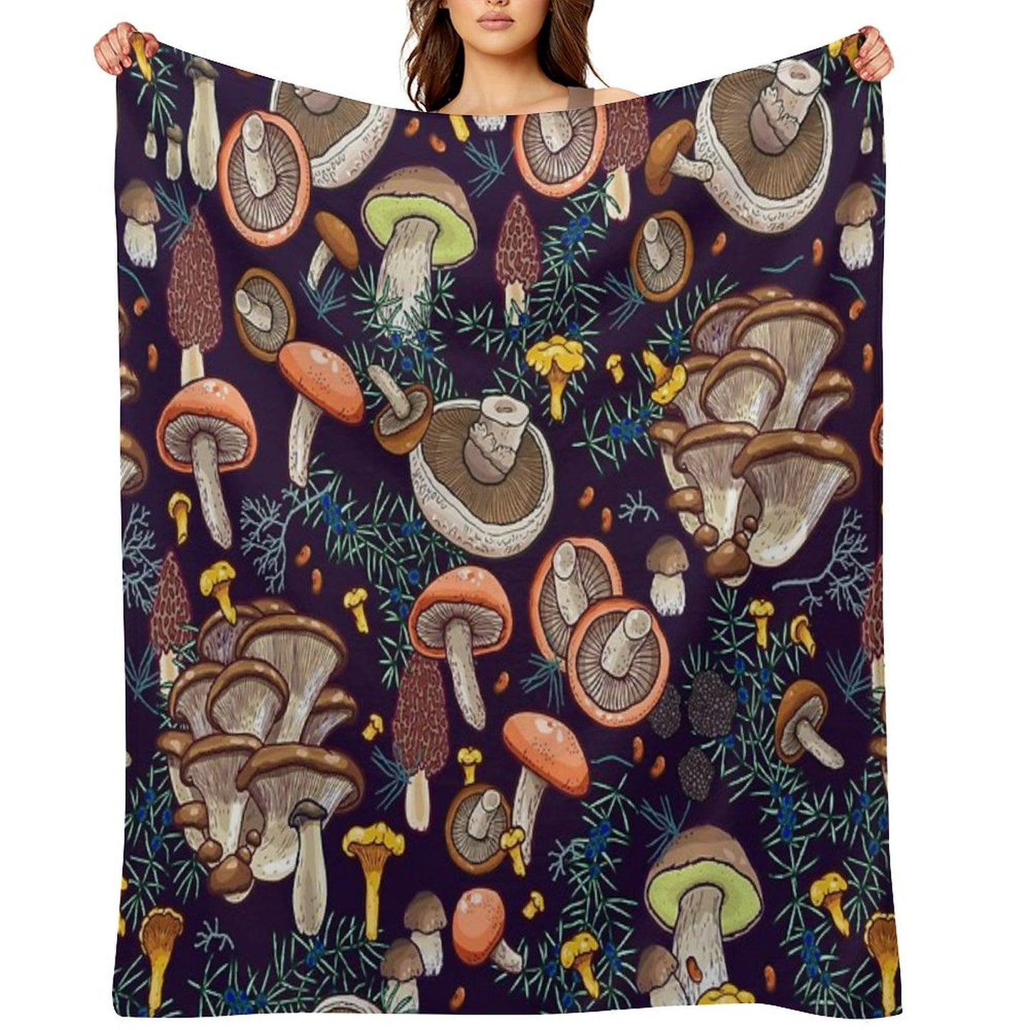 Dark Dream Forest Throw Blanket
