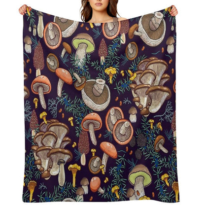 Dark Dream Forest Throw Blanket