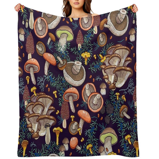 Dark Dream Forest Throw Blanket