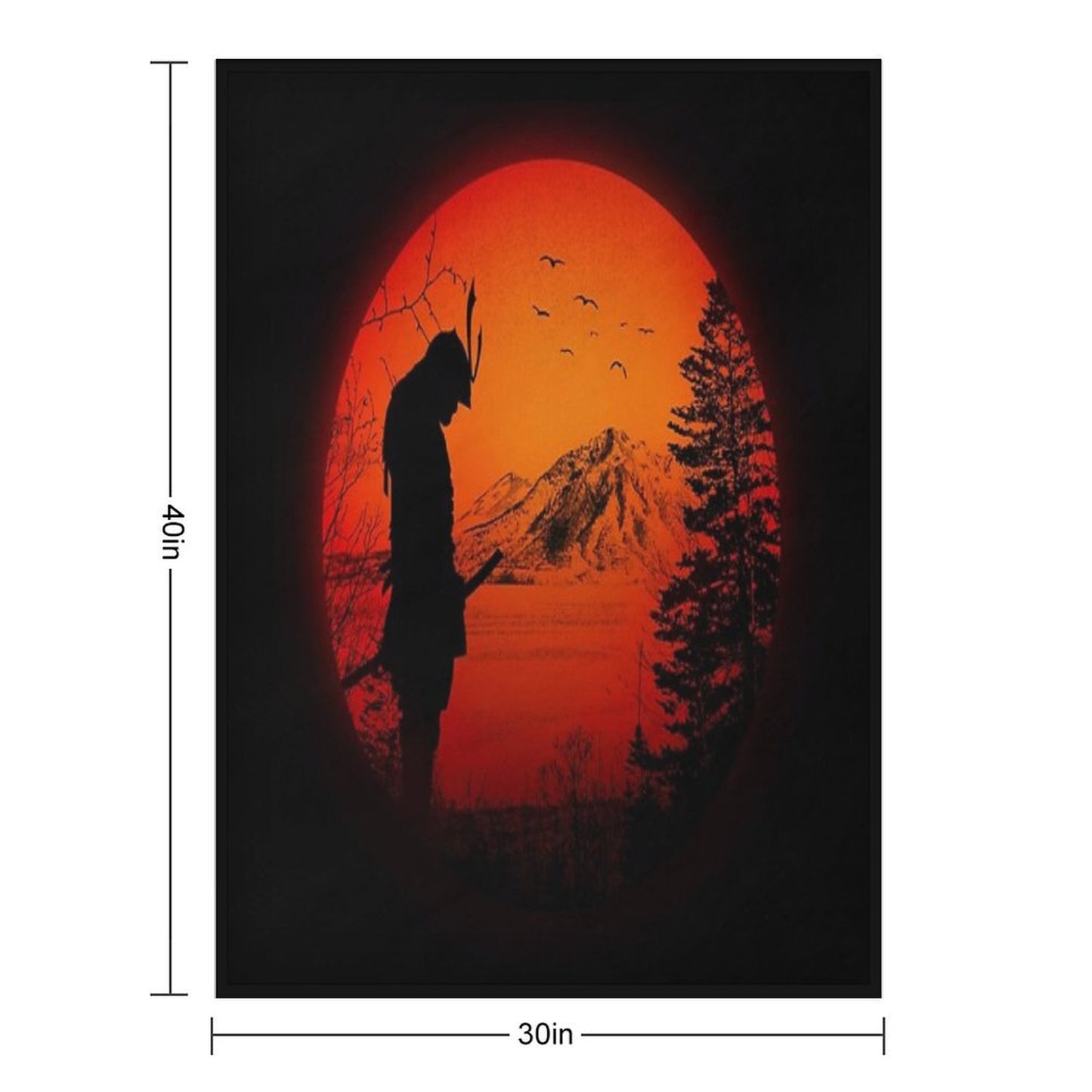 My Love Japan  Samurai Warrior  Ninja  Katana Throw Blanket