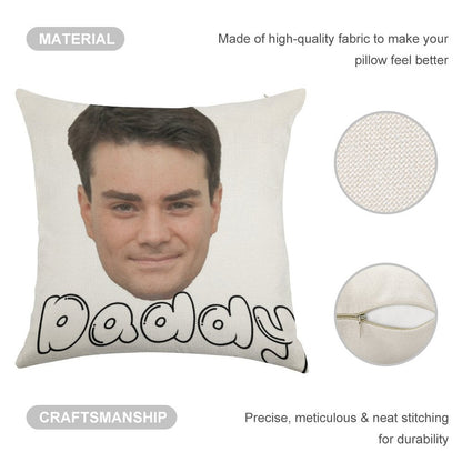 Ben Shapiro Daddy Linen Throw Pillow Cover