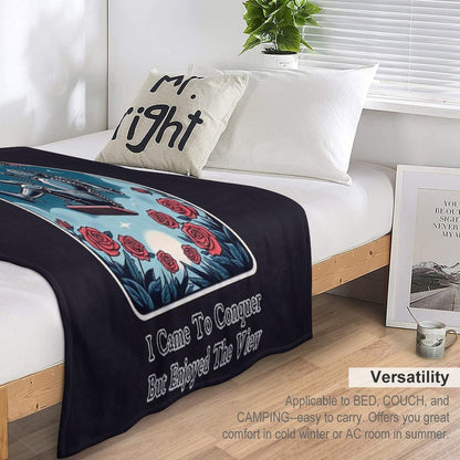Roses Are Red, Swords Are Too - Tarot Throw Blanket