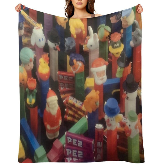 Pez Candy Throw Blanket