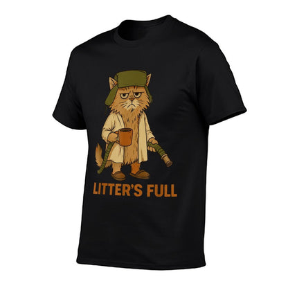 Litter’s Full Funny Cat Lovers Christmas Xmas  Fade-proof Color T-Shirt
