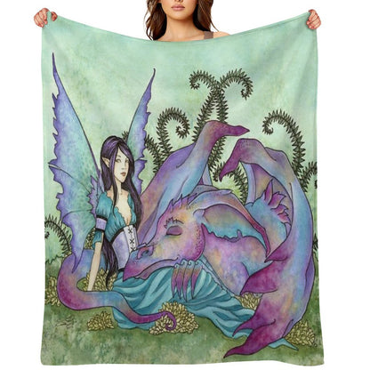 Let Sleeping Dragons Lie Throw Blanket