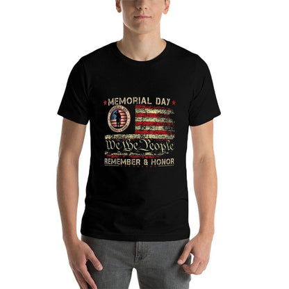 Veterans Day 2025 USA Memorial Day Red Poppy Flower Military Comfortable T-Shirt