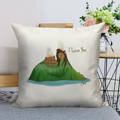 I Lava You Linen Throw Pillow Cover
