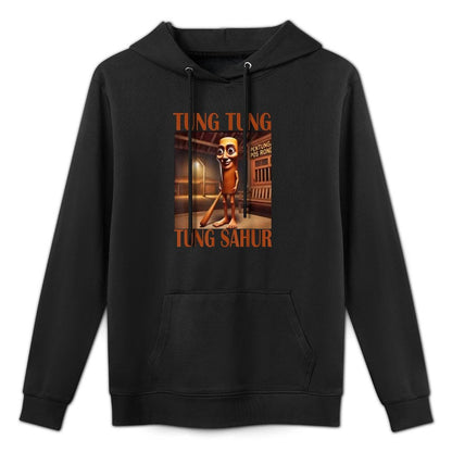 Tung Tung Tung Sahur Medium-Weight Fabric Hoodie