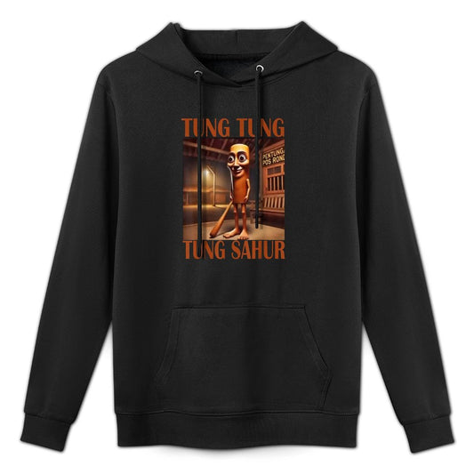 Tung Tung Tung Sahur Medium-Weight Fabric Hoodie