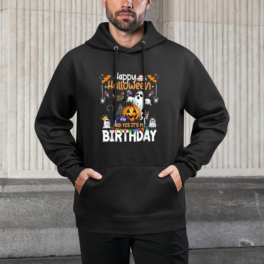 Happy Halloween And Yes Its My Birthday Funny October Bday Unisex Design Hoodie
