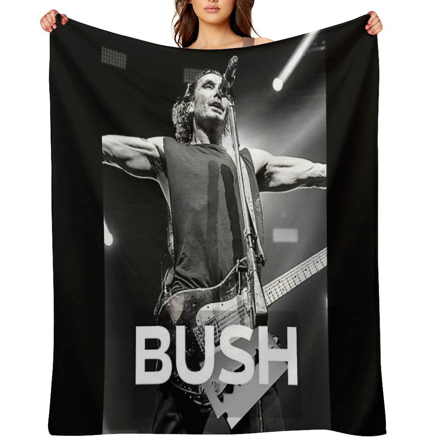 BUSH ROCK BAND Tour - Bush Fan Edition - Nostalgic 90s Throw Blanket