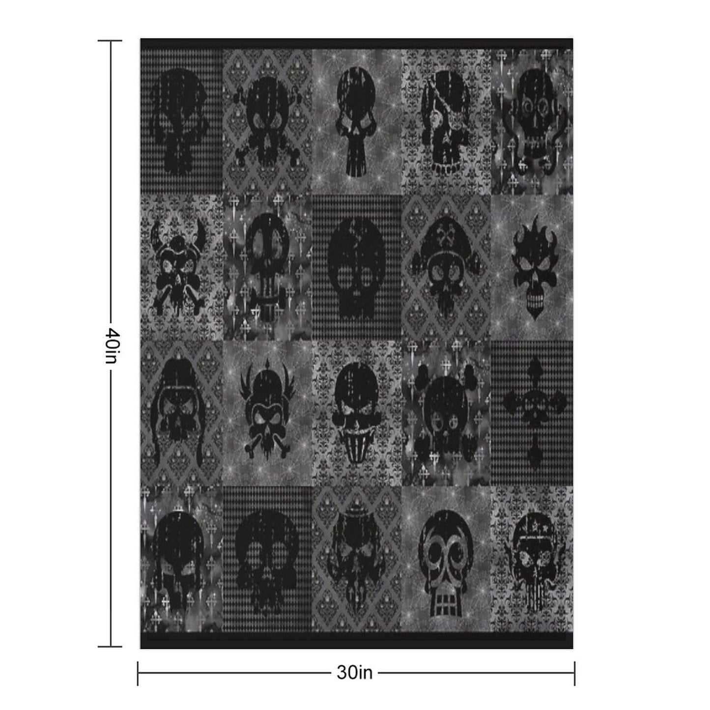 Skull Collage Throw Blanket