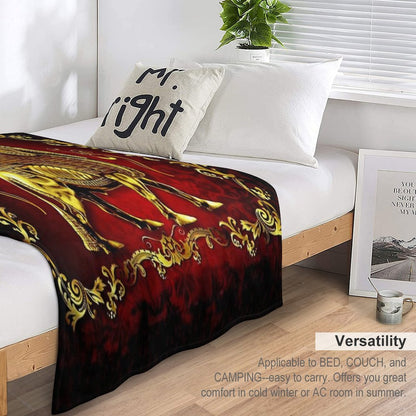 Assyrian LAMASSU ( WInged Bull) Throw Blanket