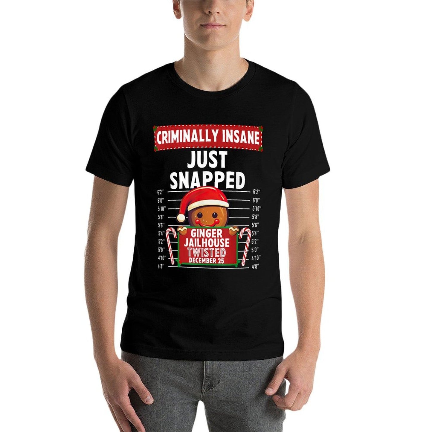 Criminally Insane Ginger Jailhouse Christmas Gingerbread  Soft T-Shirt