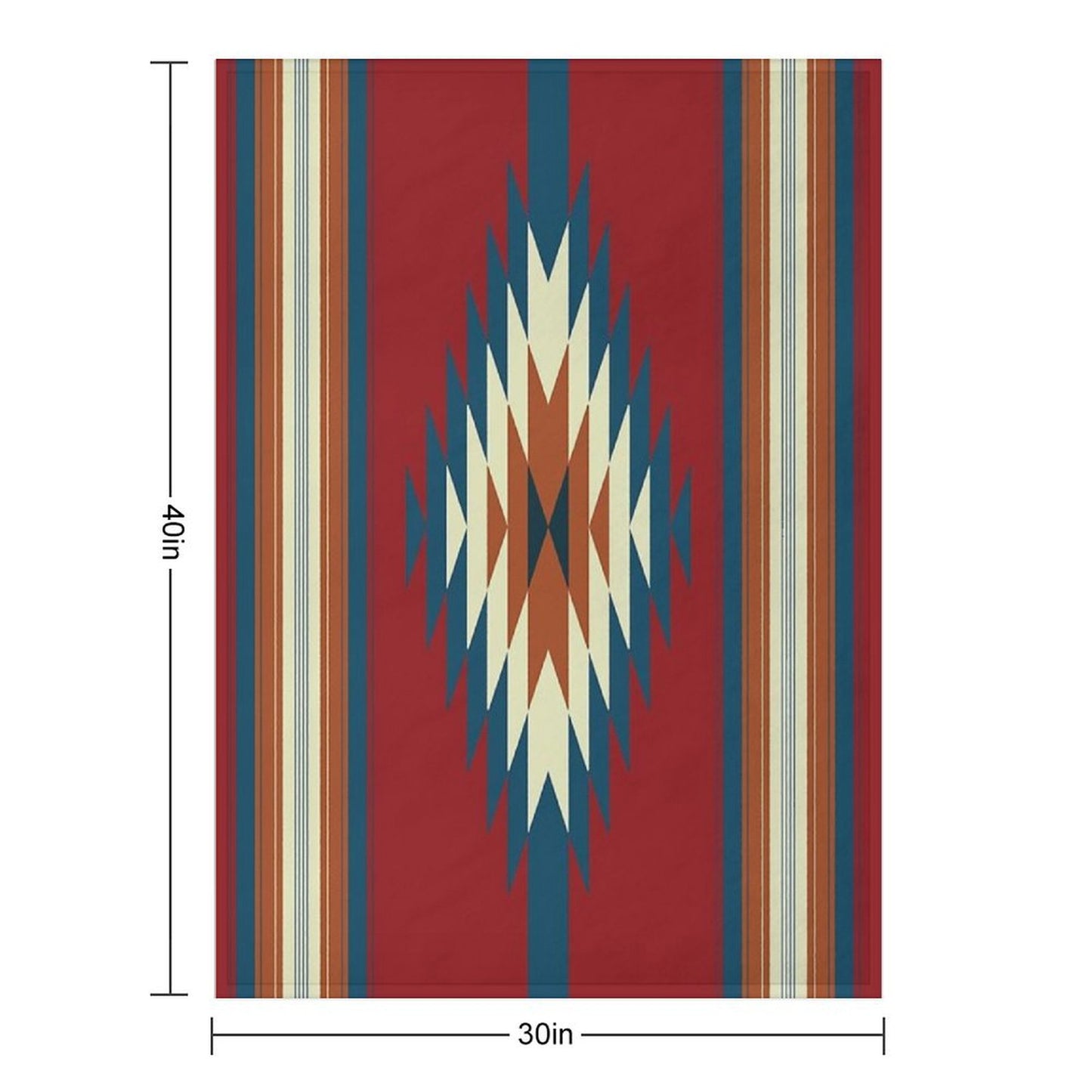 Southwestern Red Throw Blanket
