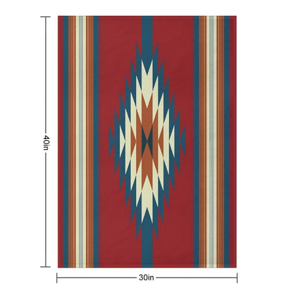 Southwestern Red Throw Blanket