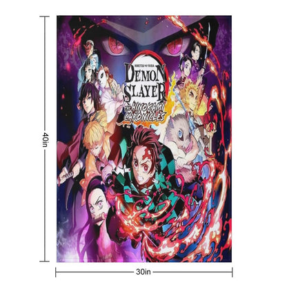 Demon Poster Throw Blanket