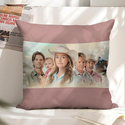 Heartland - Family Linen Throw Pillow Cover