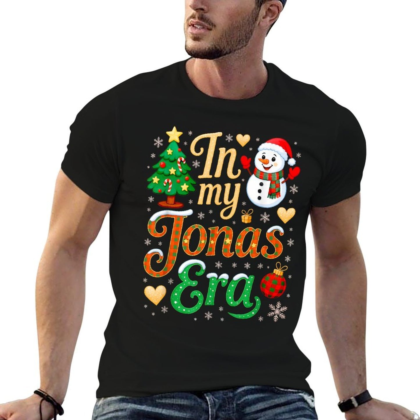 in My Jonas Era Funny Jonas Heart Christmas Men Women  Oversized Silhouette T-Shirt