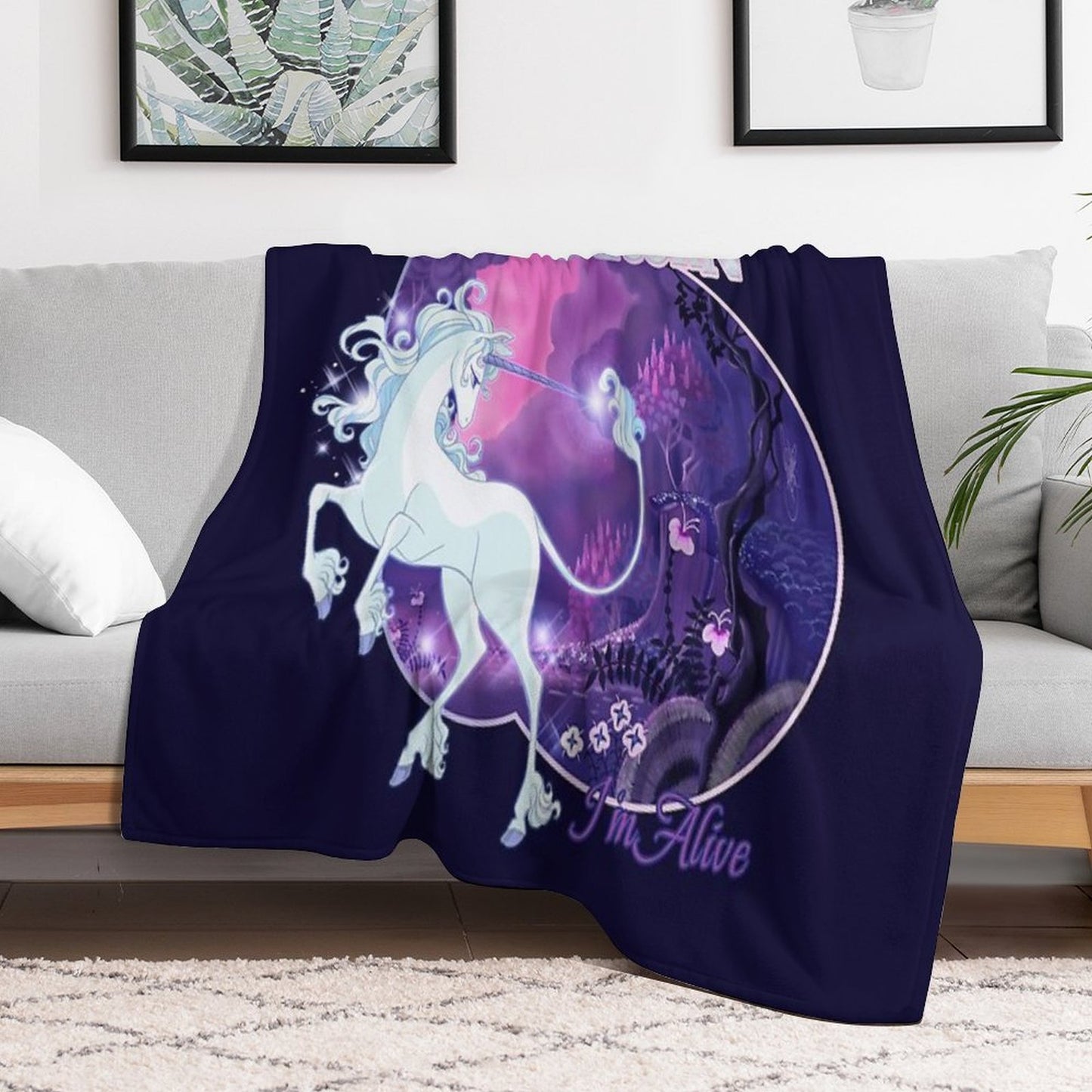 I'm Alive - Lilac Throw Blanket