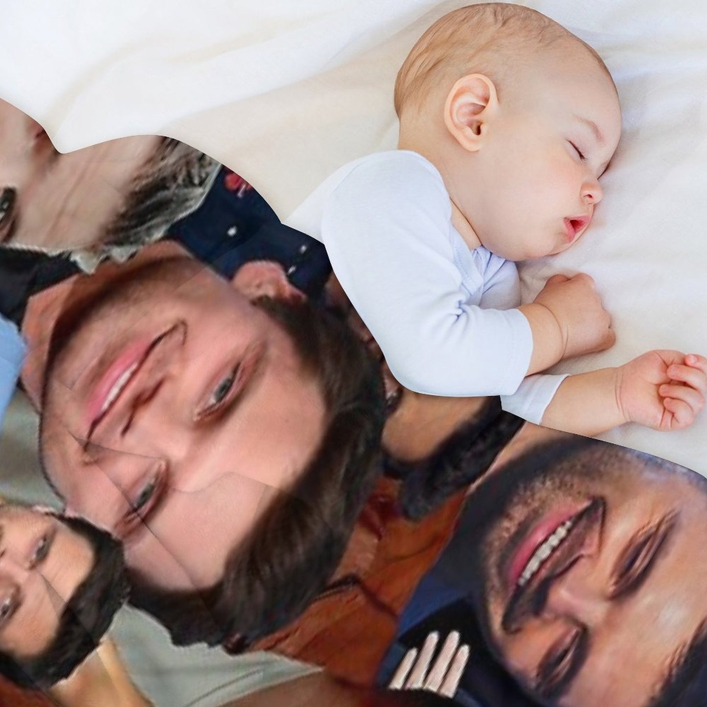 Sebastian Stan Photo Collage Throw Blanket